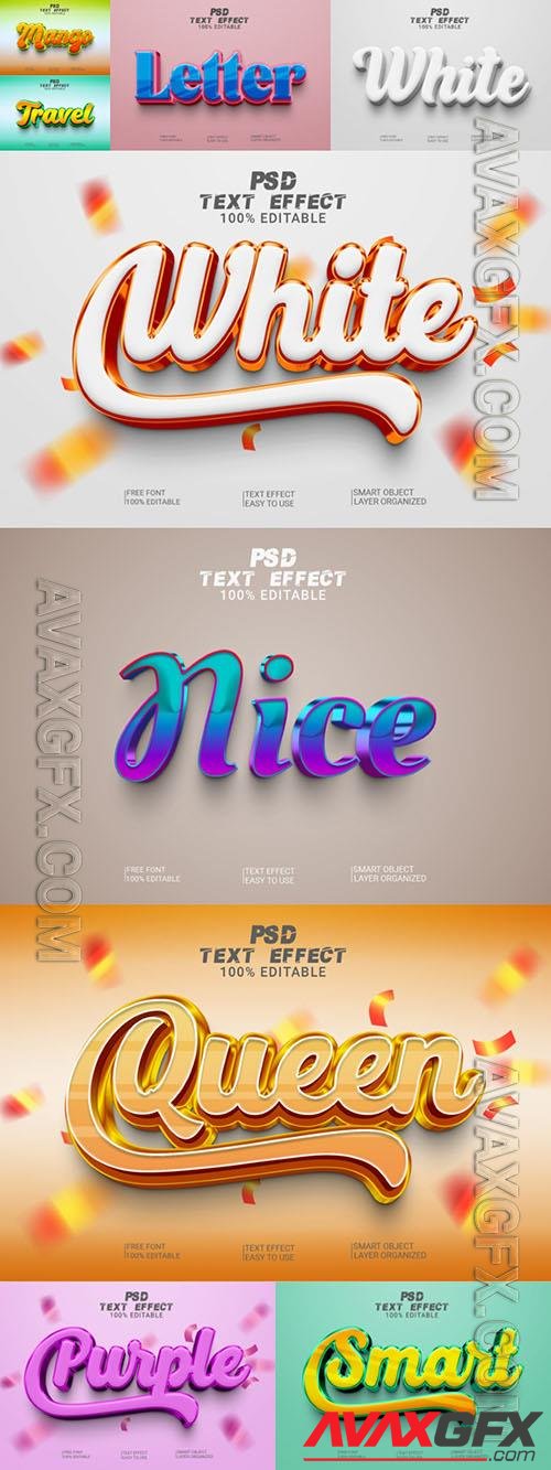 Style text effect editable set vol 220 [PSD]