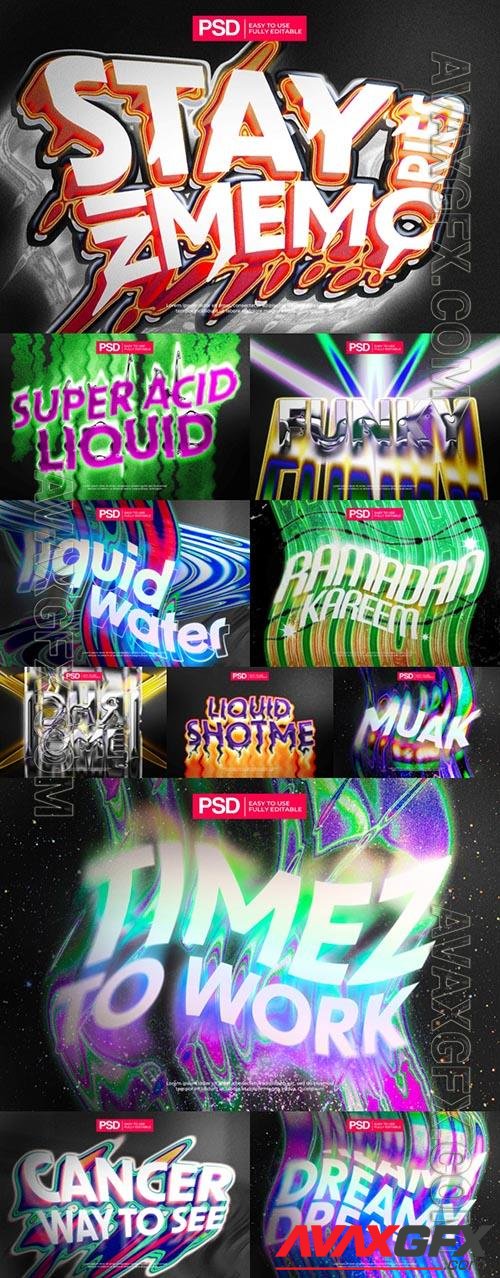 Melting colorful editable text effect [PSD]