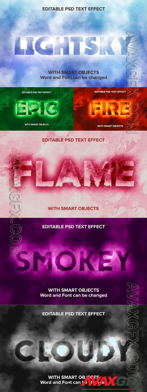 Editable smoke text effect [PSD]
