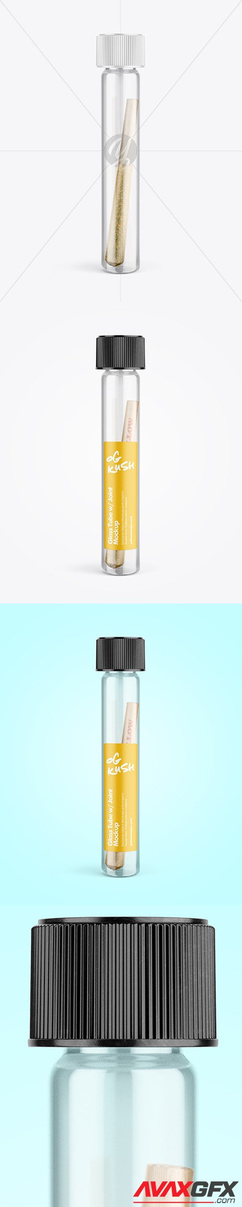 Glass Tube w/ Weed Joint Mockup 46104 [TIF]