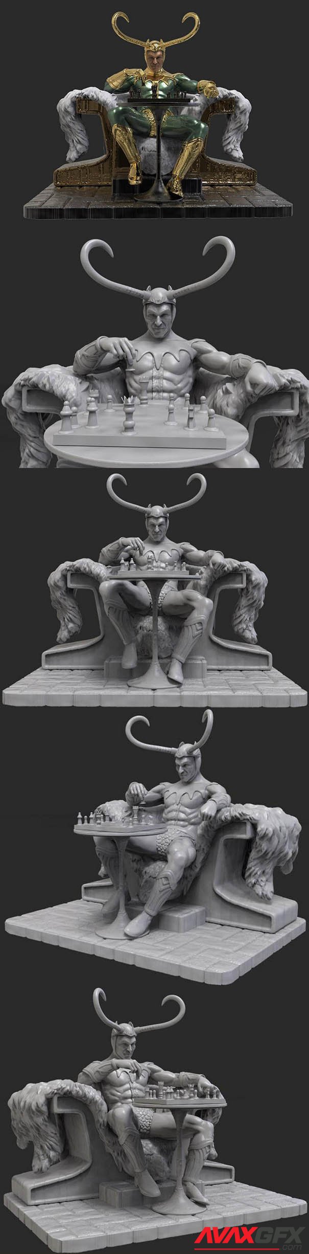 Loki Playing Chess – 3D Print