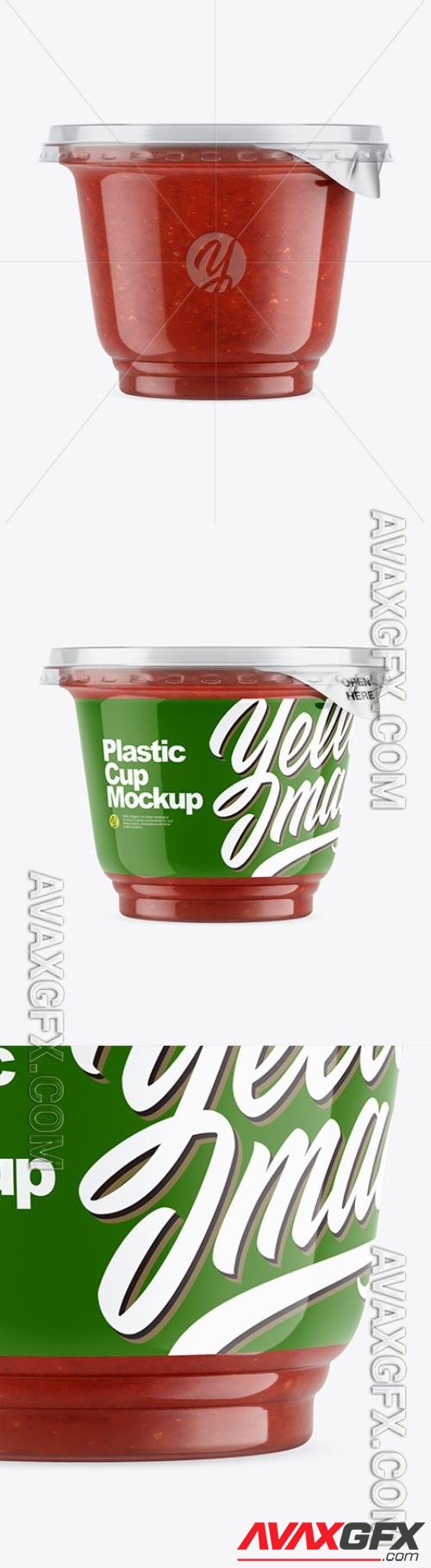 Plastic Cup w Sauce Mockup 46880 [TIF]