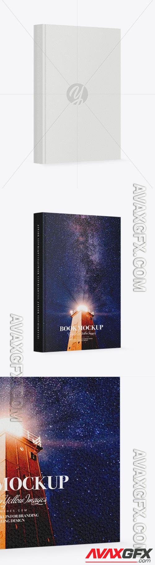 Book w Leather Cover Mockup - Half Side View 48806 [TIF]