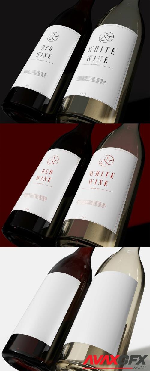 Two Wine Bottles Mockup 504222686 [Adobestock]