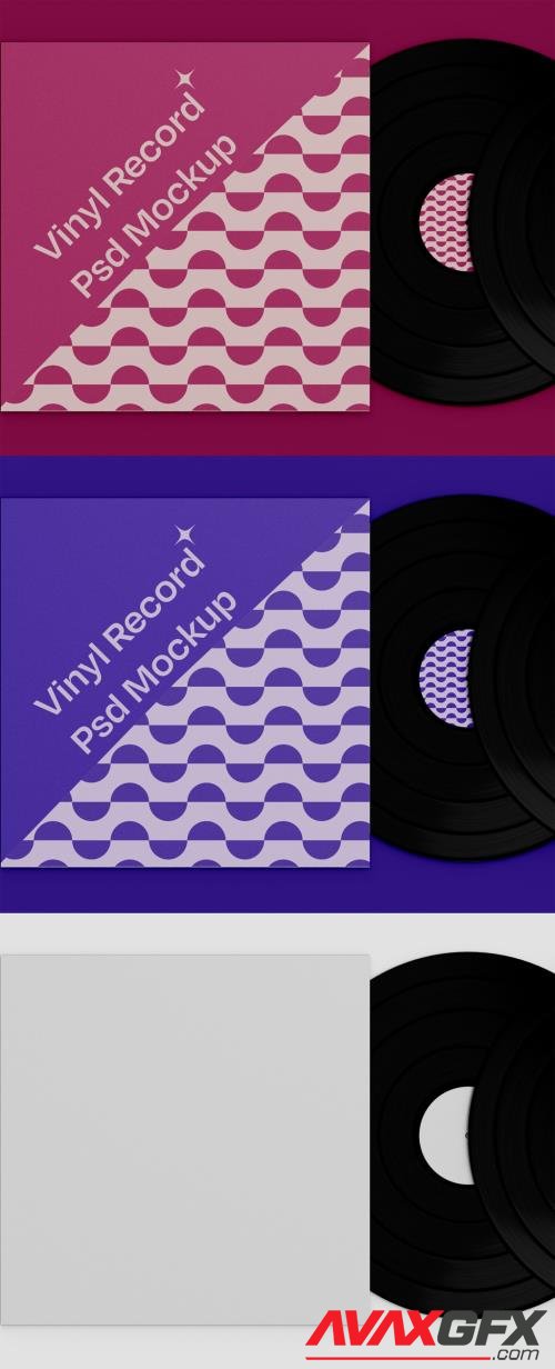 Top View of Two Vinyl Records Mockup 503566120 [Adobestock]