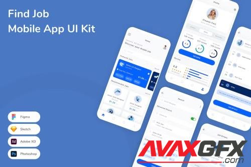 Find Job Mobile App UI Kit