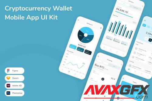 Cryptocurrency Wallet Mobile App UI Kit