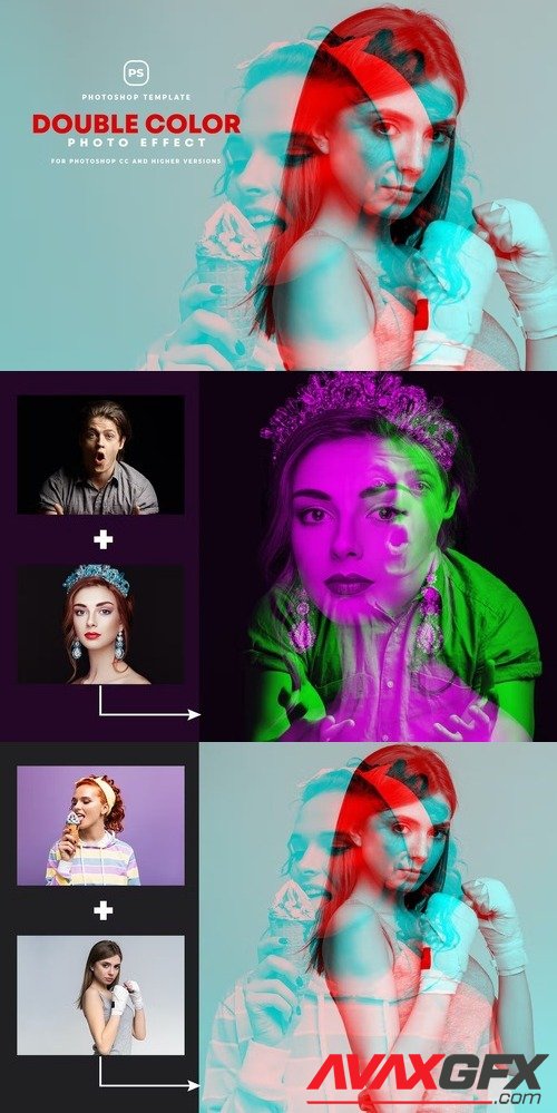 Double Color Photo Effect [PSD]