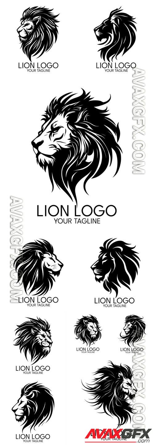 Lion logo silhouette art vector template [EPS]