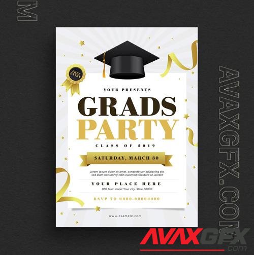 Graduation Party Flyer Layout 213975286 [Adobestock]