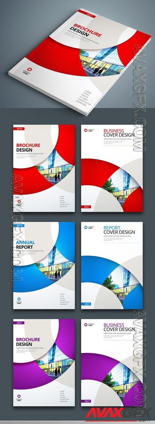 Business Report Cover Layouts with Circles 231728856 [Adobestock]