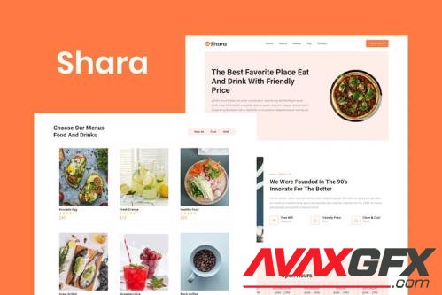 Shara - Food & Drink Landing Page Template 4L9XT2P