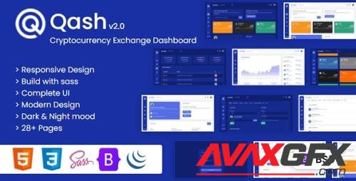 Qash - Cryptocurrency Exchange Dashboard HTML Template + Light and Dark 29361266 [ThemeForest]