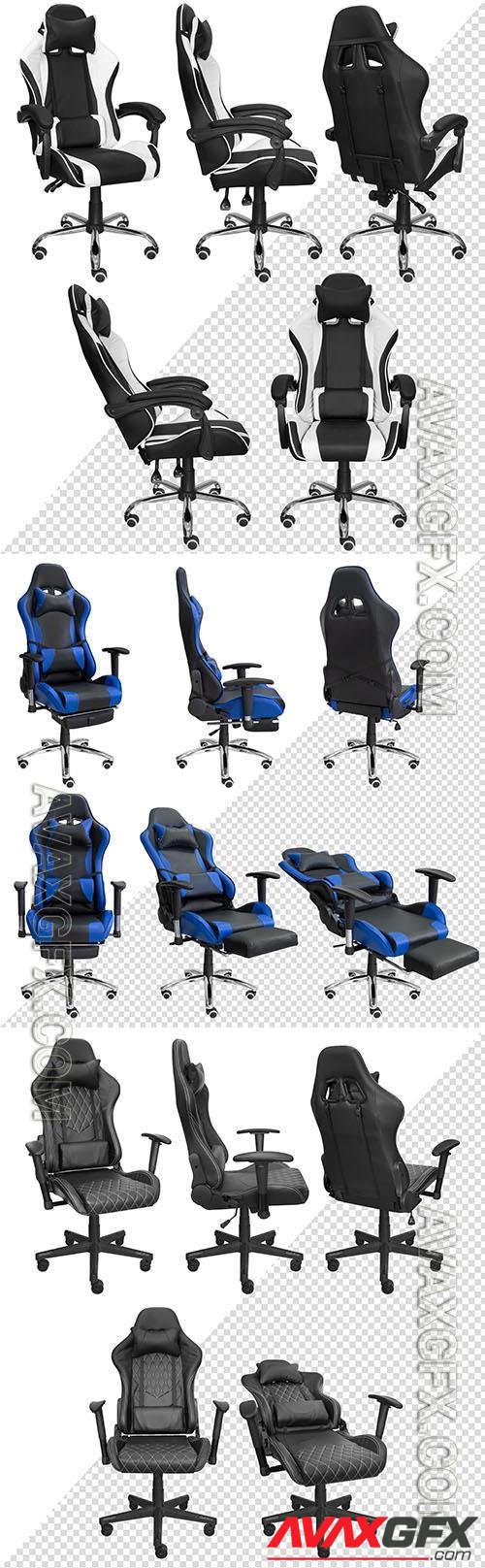 Gaming computer chair with adjustment psd design template