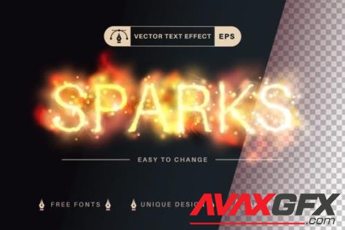 Sparks - Editable Text Effect - 12784604
