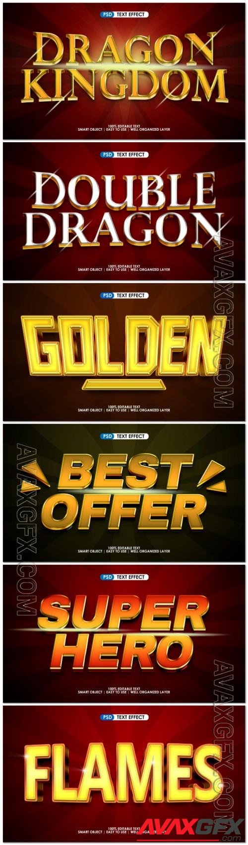 Psd style text effect editable design set vol 232 [PSD]