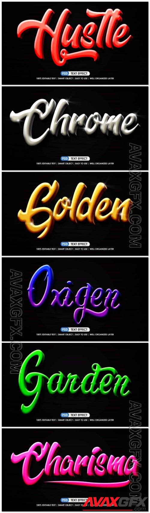 Psd style text effect editable design set vol 229 [PSD]