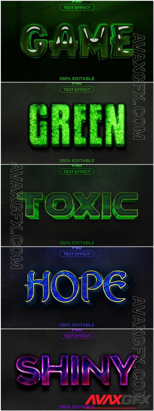 Psd style text effect editable collection vol 239 [PSD]