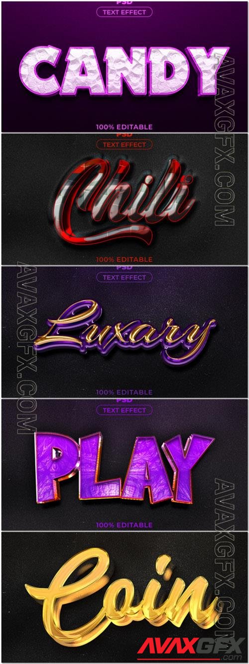 Psd style text effect editable collection vol 238 [PSD]