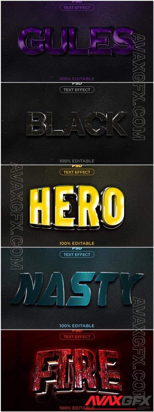 Psd style text effect editable collection vol 234 [PSD]