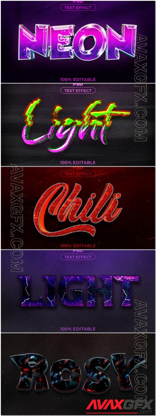 Psd style text effect editable  collection vol 233 [PSD]