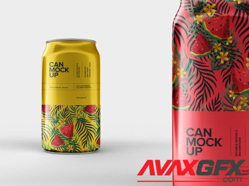 Soda Packaging Can Mockup Design 494570319 [Adobestock]