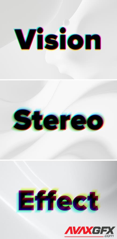 Stereoscopic 3D Text Effect 489293721 [Adobestock]