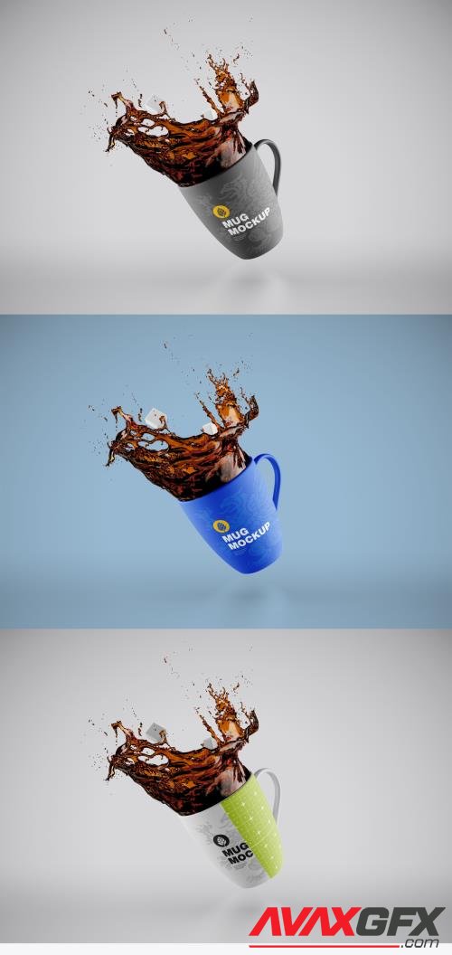 Colorfull Mug with Splash Mockup 488830930 [Adobestock]