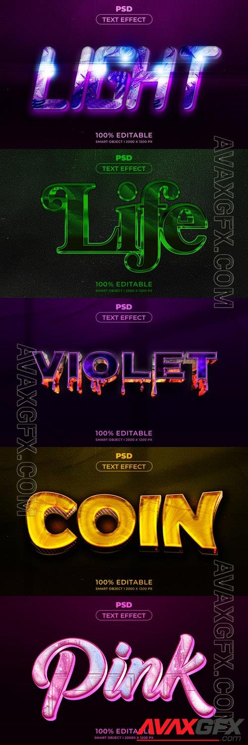 Psd style text effect editable set vol 251 [PSD]