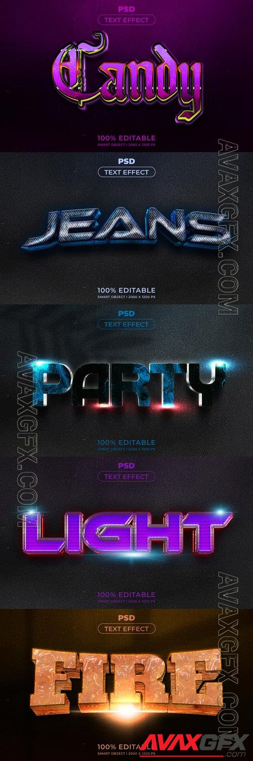 Psd style text effect editable set vol 260 [PSD]