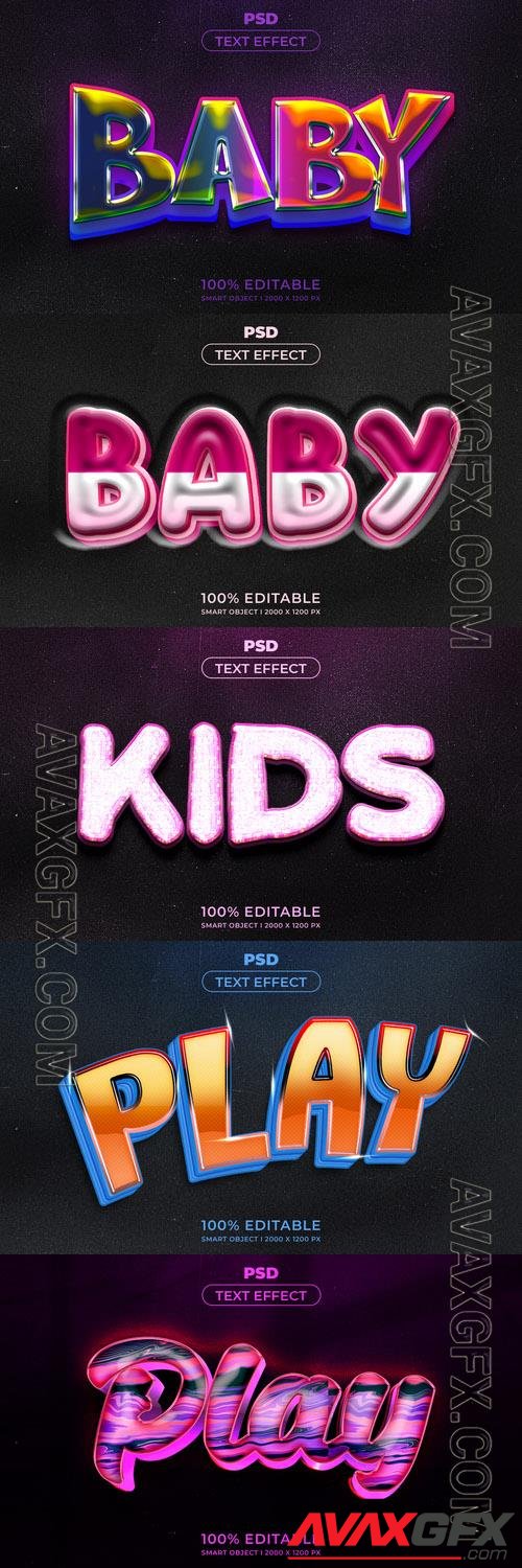 Psd style text effect editable set vol 256 [PSD]