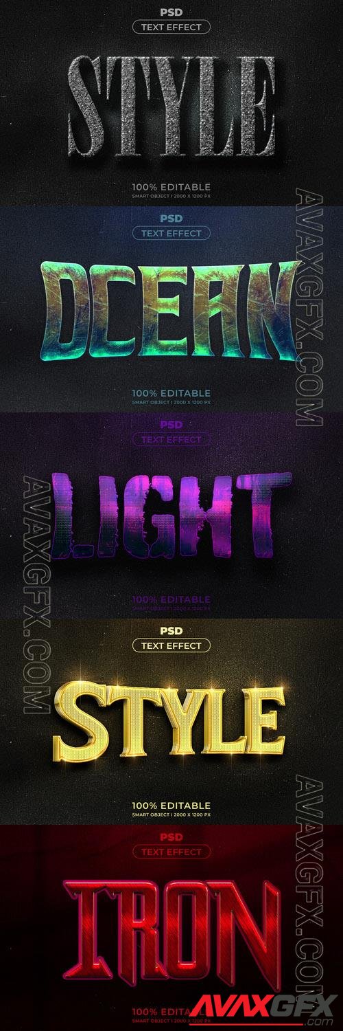 Psd style text effect editable set vol 252 [PSD]