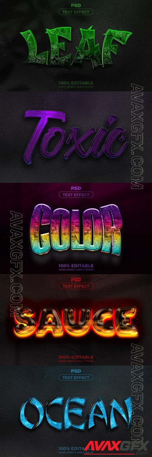 Psd style text effect editable set vol 250 [PSD]