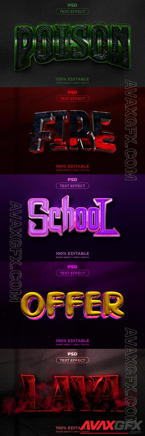 Psd style text effect editable set vol 248 [PSD]