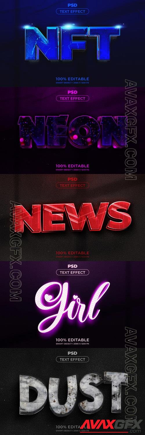 Psd style text effect editable set vol 246 [PSD]