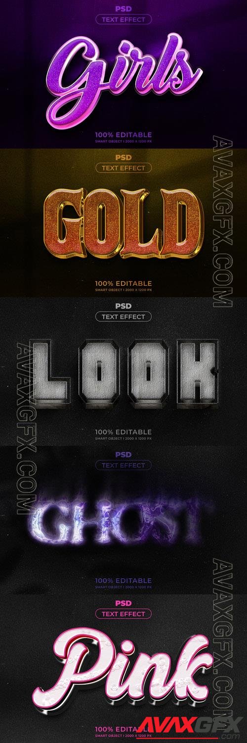 Psd style text effect editable set vol 243 [PSD]