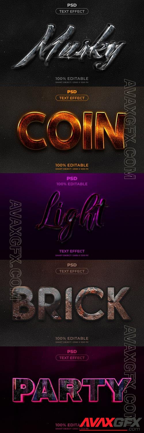 Psd style text effect editable set vol 242 [PSD]