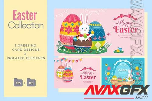 Happy Easter Greeting Card Collection[EPS]