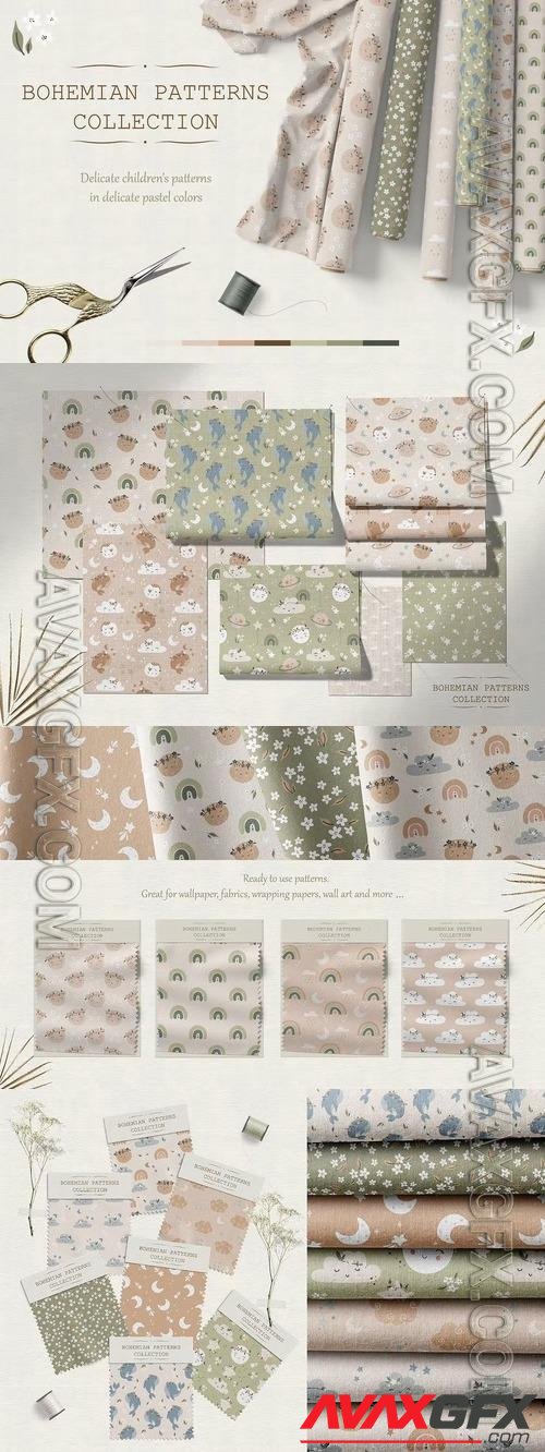 20 Bohemian Patterns Collection design temlate