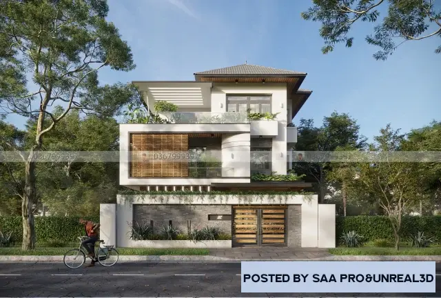 3D Exteriors House Scene By Dinh Van Cong