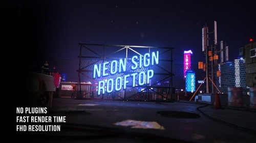 Neon Rooftop Logo Reveal 43713623 [Videohive]