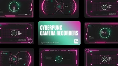 Cyberpunk HUD Camera Recorder for After Effects 43779924 [Videohive]
