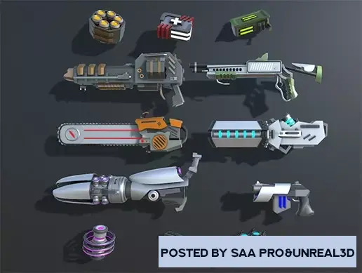 Colorful Sci-Fi Weapons and Items Pack v1.0