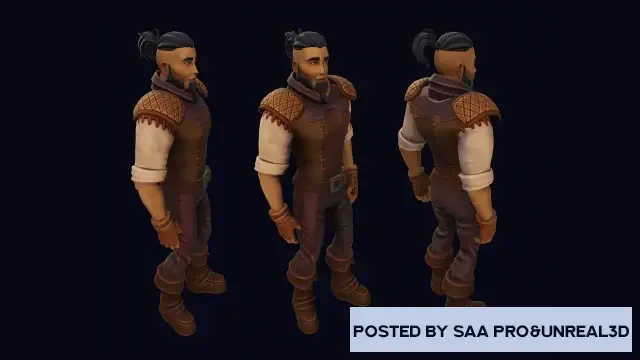 Modular Character - Fantasy RPG Stylized Human Male (UE) v4.27, 5.0-5.1