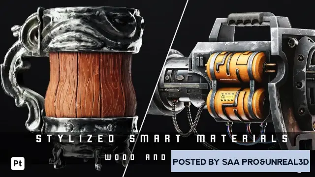 Stylized Smart Materials Wood & Metal Vol 02