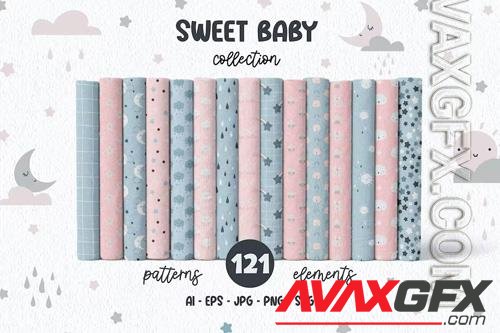 Sweet Baby Collection - Patterns and Elements design template