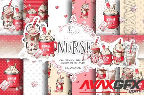 Nurse Coffee digital paper pack[JPG]