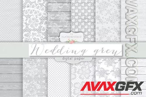 Grey wedding digital paper pack[JPG]