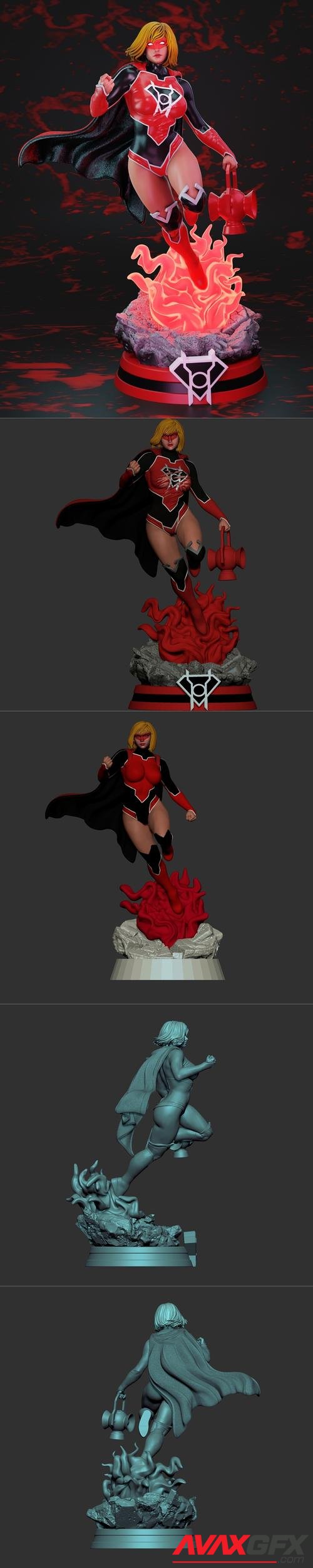 Kara Zor-El - Red Lantern 3D Print