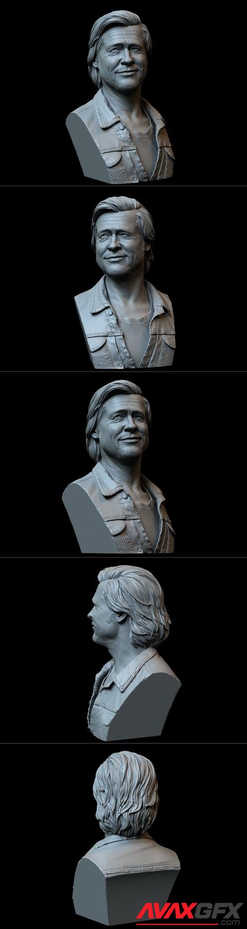 Brad Pitt Bust 3D Print